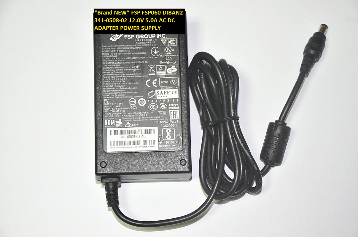 *Brand NEW* FSP FSP060-DIBAN2 341-0508-02 12.0V 5.0A AC DC ADAPTER POWER SUPPLY